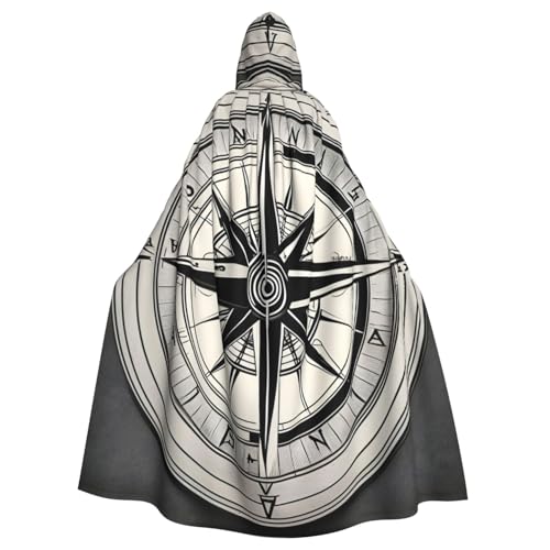 dkkuvt Law Of The Compass Navigation 1 Print Adult Halloween Cloak Dramatisches Kostüm Zubehör für Männer Frauen für Maskeraden von dkkuvt