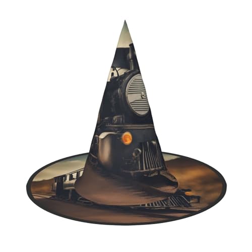 dkkuvt Lokomotive Druck Karneval Halloween Hexenhut Kostüm Hut für Partys Maskeraden für Damen Herren dkkuvt Lokomotive Druck Karneval Halloween Hexenhut Kostüm Hut für Partys Maskeraden für Damen Herren von dkkuvt