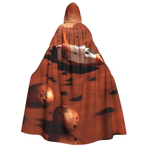 dkkuvt Mars Planet Print Halloween Elegance Hooded Cloak Uni Cape For Cosplay Carnival Parties Costumes von dkkuvt