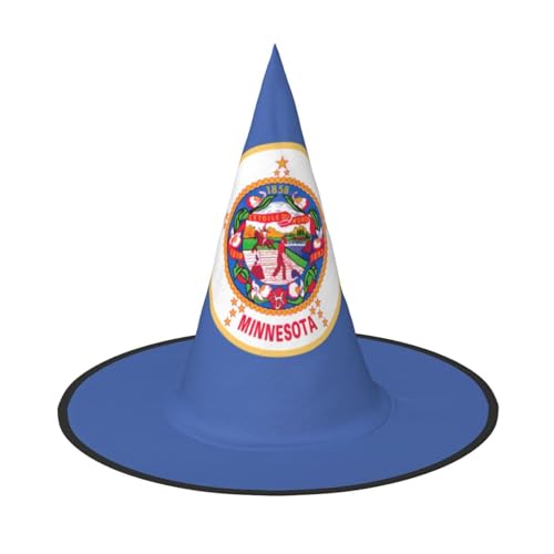 dkkuvt Minnesota State Flag Print Karneval Halloween Hexenhut Kostüm Hut für Partys Maskeraden für Damen Herren dkkuvt Minnesota State Flag Print Karneval Halloween Hexenhut Kostüm Hut für Partys Maskeraden für Damen Herren von dkkuvt