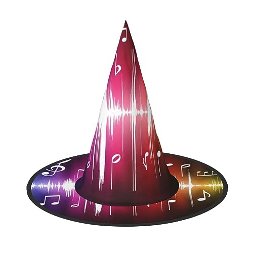 dkkuvt Musikdruck, Karneval, Halloween, Hexenhut, Kostüm, Hut für Partys, Maskeraden für Damen und Herren dkkuvt Musikdruck, Karneval, Halloween, Hexenhut, Kostüm, Hut für Partys, Maskeraden für Damen und Herren von dkkuvt