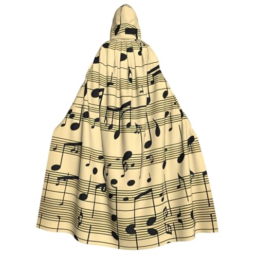 dkkuvt Musiknoten-Druck, geeignet für Männer und Frauen, Halloween-Kostüm, Kapuzenumhang, Umhang für Erwachsene, Umhang dkkuvt Musiknoten-Druck, geeignet für Männer und Frauen, Halloween-Kostüm, Kapuzenumhang, Umhang für Erwachsene, Umhang von dkkuvt