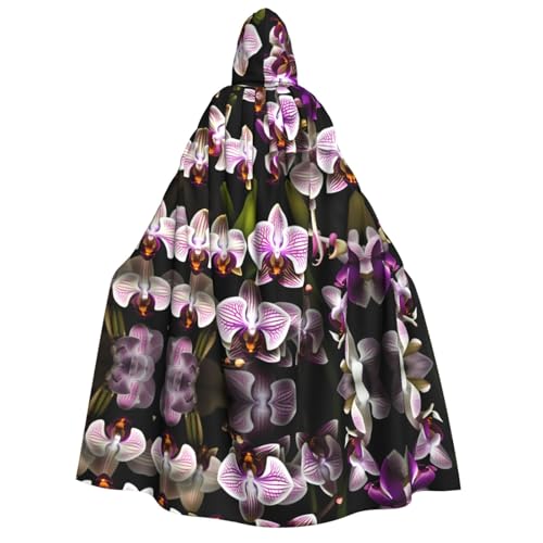 dkkuvt Orchideen-Druck, Halloween, Eleganz, Kapuzenumhang, Uni, Umhang für Cosplay, Karneval, Partys, Kostüme dkkuvt Orchideen-Druck, Halloween, Eleganz, Kapuzenumhang, Uni, Umhang für Cosplay, Karneval, Partys, Kostüme von dkkuvt