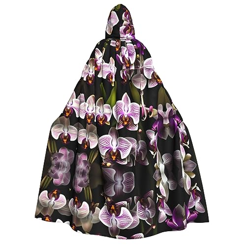 dkkuvt Orchideen-Druck, geeignet für Männer und Frauen, Halloween-Kostüm, Kapuzenumhang, Umhang für Erwachsene, Umhang dkkuvt Orchideen-Druck, geeignet für Männer und Frauen, Halloween-Kostüm, Kapuzenumhang, Umhang für Erwachsene, Umhang von dkkuvt