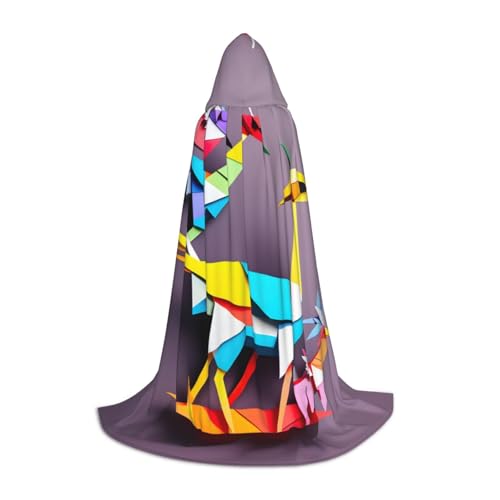 dkkuvt Origami, mehrfarbig, Papierbastelkraniche, 1 Druck, Karneval, Party, Dekoration, Umhang, Uni, Umhang, Gothic-Kostüm, Hexe, Vampir, Zauberer dkkuvt Origami, mehrfarbig, Papierbastelkraniche, 1 Druck, Karneval, Party, Dekoration, Umhang, Uni, Umhang, Gothic-Kostüm, Hexe, Vampir, Zauberer von dkkuvt