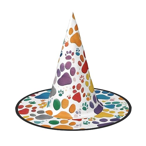 dkkuvt Paw Prints Art 1 Druck Karneval Halloween Hexenhut Kostüm Hut für Partys Maskeraden für Damen Herren dkkuvt Paw Prints Art 1 Druck Karneval Halloween Hexenhut Kostüm Hut für Partys Maskeraden für Damen Herren von dkkuvt