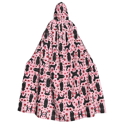 dkkuvt Pinker Pudel-Hunde-Druck, geeignet für Männer und Frauen, Halloween-Kostüm, Kapuzenumhang, Umhang für Erwachsene, Umhang dkkuvt Pinker Pudel-Hunde-Druck, geeignet für Männer und Frauen, Halloween-Kostüm, Kapuzenumhang, Umhang für Erwachsene, Umhang von dkkuvt
