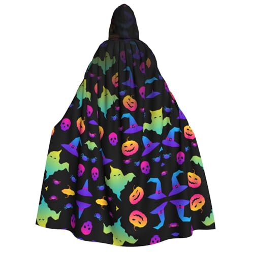 dkkuvt Regenbogen-Halloween-Geister-Hexenhut, Spinnen-Druck, Halloween, Eleganz, Kapuzenumhang, Uni, Umhang für Cosplay, Karneval, Partys, Kostüme dkkuvt Regenbogen-Halloween-Geister-Hexenhut, Spinnen-Druck, Halloween, Eleganz, Kapuzenumhang, Uni, Umhang für Cosplay, Karneval, Partys, Kostüme von dkkuvt