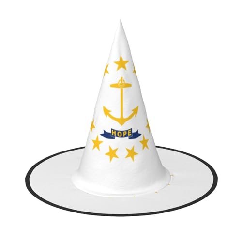 dkkuvt Rhode Island State Flag Print Karneval Halloween Hexenhut Kostüm Hut für Partys Maskeraden für Damen Herren dkkuvt Rhode Island State Flag Print Karneval Halloween Hexenhut Kostüm Hut für Partys Maskeraden für Damen Herren von dkkuvt