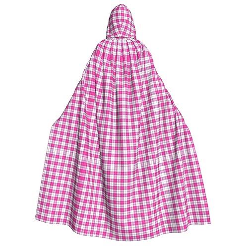 dkkuvt Rosa karierter Druck, geeignet für Männer und Frauen, Halloween-Kostüm, Kapuzenumhang, Umhang für Erwachsene, Umhang dkkuvt Rosa karierter Druck, geeignet für Männer und Frauen, Halloween-Kostüm, Kapuzenumhang, Umhang für Erwachsene, Umhang von dkkuvt