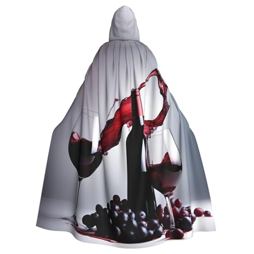 dkkuvt Rotwein-Aufdruck, Halloween-Umhang, dramatisches Kostümzubehör für Männer und Frauen, für Maskeraden dkkuvt Rotwein-Aufdruck, Halloween-Umhang, dramatisches Kostümzubehör für Männer und Frauen, für Maskeraden von dkkuvt