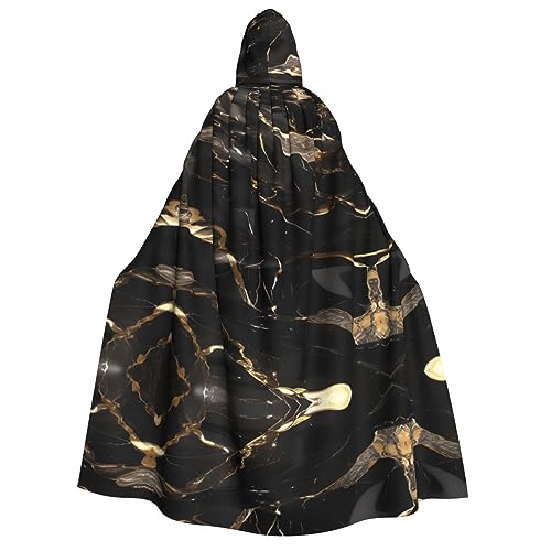 dkkuvt Schwarz-goldener Marmor-Druck, geeignet für Männer und Frauen, Halloween-Kostüm, Kapuzenumhang, Umhang für Erwachsene, Umhang dkkuvt Schwarz-goldener Marmor-Druck, geeignet für Männer und Frauen, Halloween-Kostüm, Kapuzenumhang, Umhang für Erwachsene, Umhang von dkkuvt