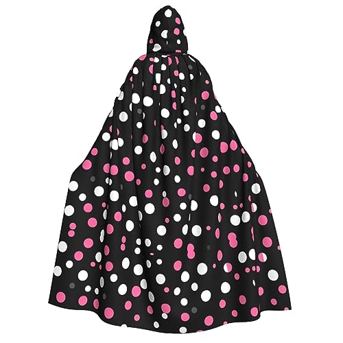 dkkuvt Schwarzer Kapuzenumhang mit Punktemuster, Halloween, Eleganz, Uni, Umhang für Cosplay, Karneval, Partys, Kostüme dkkuvt Schwarzer Kapuzenumhang mit Punktemuster, Halloween, Eleganz, Uni, Umhang für Cosplay, Karneval, Partys, Kostüme von dkkuvt