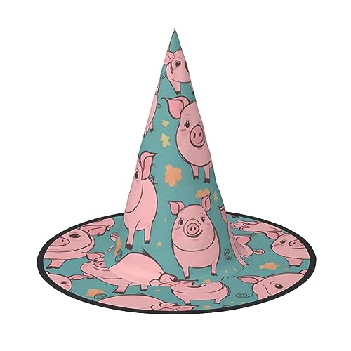 dkkuvt Schwein Hintergrund Druck Karneval Halloween Hexenhut Kostüm Hut für Partys Maskeraden für Damen Herren dkkuvt Schwein Hintergrund Druck Karneval Halloween Hexenhut Kostüm Hut für Partys Maskeraden für Damen Herren von dkkuvt
