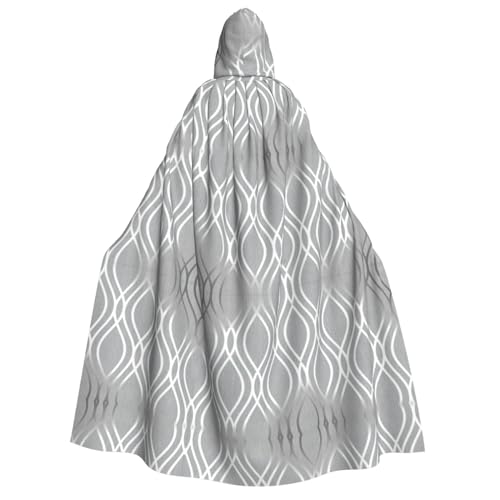 dkkuvt Silberfarbener geometrischer Figuren-Druck, geeignet für Männer und Frauen, Halloween-Kostüm, Kapuzenumhang, Umhang für Erwachsene, Umhang dkkuvt Silberfarbener geometrischer Figuren-Druck, geeignet für Männer und Frauen, Halloween-Kostüm, Kapuzenumhang, Umhang für Erwachsene, Umhang von dkkuvt