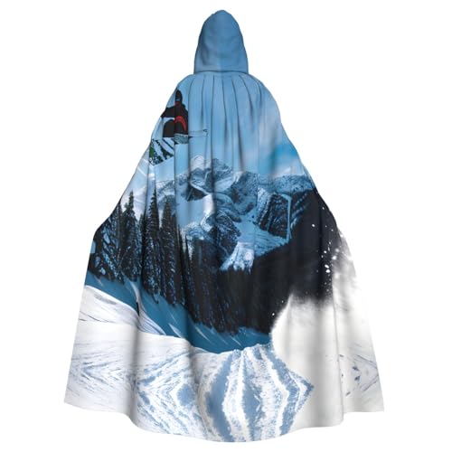 dkkuvt Snowboard-Druck, Halloween-Umhang für Erwachsene, dramatisches Kostüm, Zubehör für Männer und Frauen, für Maskeraden dkkuvt Snowboard-Druck, Halloween-Umhang für Erwachsene, dramatisches Kostüm, Zubehör für Männer und Frauen, für Maskeraden von dkkuvt