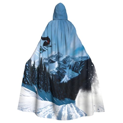 dkkuvt Snowboard-Druck, Halloween-Umhang für Erwachsene, dramatisches Kostüm, Zubehör für Männer und Frauen, für Maskeraden dkkuvt Snowboard-Druck, Halloween-Umhang für Erwachsene, dramatisches Kostüm, Zubehör für Männer und Frauen, für Maskeraden von dkkuvt