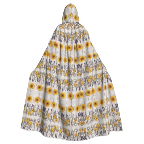 dkkuvt Sonnenblumen auf Holzdruck, Halloween-Umhang, dramatisches Kostüm-Accessoire für Männer und Frauen, für Maskeraden dkkuvt Sonnenblumen auf Holzdruck, Halloween-Umhang, dramatisches Kostüm-Accessoire für Männer und Frauen, für Maskeraden von dkkuvt