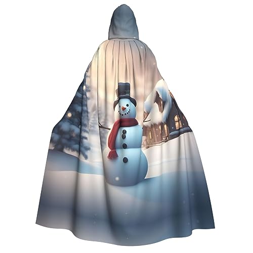 dkkuvt Süßer Schneemann-Druck, geeignet für Männer und Frauen, Halloween-Kostüm, Kapuzenumhang, Umhang für Erwachsene, Umhang dkkuvt Süßer Schneemann-Druck, geeignet für Männer und Frauen, Halloween-Kostüm, Kapuzenumhang, Umhang für Erwachsene, Umhang von dkkuvt