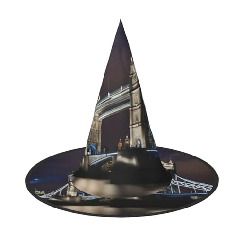 dkkuvt Tower Bridge in London Print Karneval Halloween Hexenhut Kostüm Hut für Partys Maskeraden für Damen Herren dkkuvt Tower Bridge in London Print Karneval Halloween Hexenhut Kostüm Hut für Partys Maskeraden für Damen Herren von dkkuvt