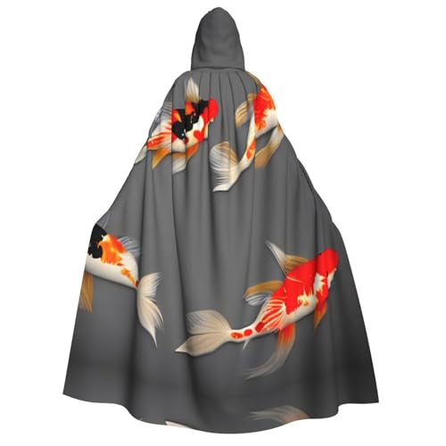 dkkuvt Traditionelle Koi-Karpfen mit Punktemuster, geeignet für Männer und Frauen, Halloween-Kostüm, Kapuzenumhang, Umhang für Erwachsene, Umhang dkkuvt Traditionelle Koi-Karpfen mit Punktemuster, geeignet für Männer und Frauen, Halloween-Kostüm, Kapuzenumhang, Umhang für Erwachsene, Umhang von dkkuvt