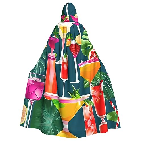 dkkuvt Tropischer Cocktail-Druck, geeignet für Männer und Frauen, Halloween-Kostüm, Kapuzenumhang, Umhang für Erwachsene, Umhang dkkuvt Tropischer Cocktail-Druck, geeignet für Männer und Frauen, Halloween-Kostüm, Kapuzenumhang, Umhang für Erwachsene, Umhang von dkkuvt