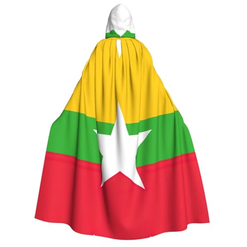 dkkuvt Umhang mit Kapuze, Motiv: Flagge von Myanmar, Halloween, Eleganz, Uni, Umhang für Cosplay, Karneval, Partys, Kostüme dkkuvt Umhang mit Kapuze, Motiv: Flagge von Myanmar, Halloween, Eleganz, Uni, Umhang für Cosplay, Karneval, Partys, Kostüme von dkkuvt