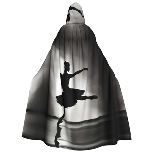 dkkuvt Umhang mit Kapuze und Ballerina-Tanzdruck, Halloween, Eleganz, Uni, Umhang für Cosplay, Karneval, Partys, Kostüme von dkkuvt
