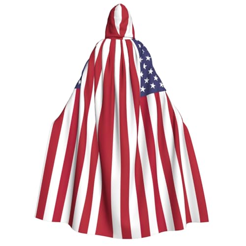dkkuvt Umhang mit amerikanischer Flagge, Halloween, Eleganz, mit Kapuze, Uni, Umhang für Cosplay, Karneval, Partys, Kostüme dkkuvt Umhang mit amerikanischer Flagge, Halloween, Eleganz, mit Kapuze, Uni, Umhang für Cosplay, Karneval, Partys, Kostüme von dkkuvt