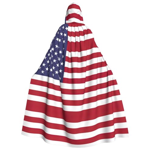dkkuvt Umhang mit amerikanischer Flagge, Halloween, Eleganz, mit Kapuze, Uni, Umhang für Cosplay, Karneval, Partys, Kostüme dkkuvt Umhang mit amerikanischer Flagge, Halloween, Eleganz, mit Kapuze, Uni, Umhang für Cosplay, Karneval, Partys, Kostüme von dkkuvt