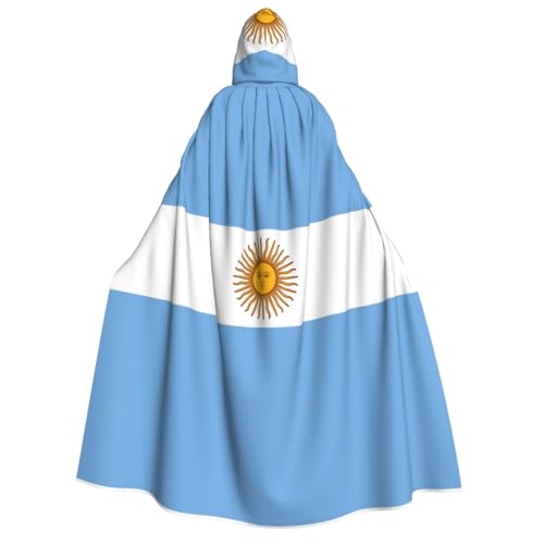 dkkuvt Umhang mit argentinischer Flagge, Halloween, Eleganz, mit Kapuze, Uni, Umhang für Cosplay, Karneval, Partys, Kostüme von dkkuvt