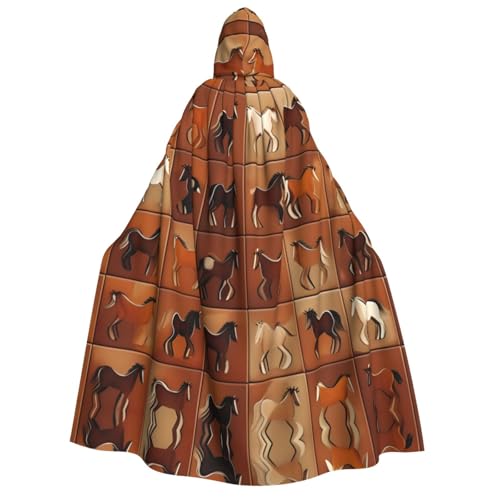dkkuvt Umhang mit braunem Pferdeaufdruck, Halloween, Eleganz, mit Kapuze, Uni, Umhang für Cosplay, Karneval, Partys, Kostüme dkkuvt Umhang mit braunem Pferdeaufdruck, Halloween, Eleganz, mit Kapuze, Uni, Umhang für Cosplay, Karneval, Partys, Kostüme von dkkuvt