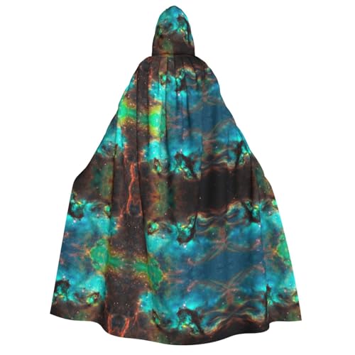 dkkuvt Universe Galaxy Space Print Halloween Elegance Hooded Cloak Uni Cape For Cosplay Carnival Parties Costumes von dkkuvt