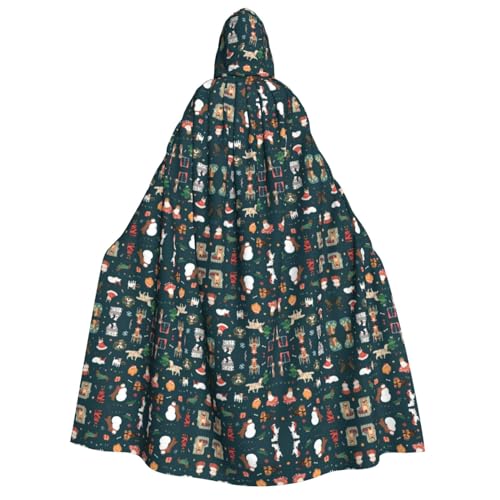 dkkuvt Weihnachtsmann-Weihnachtsdruck, geeignet für Männer und Frauen, Halloween-Kostüm, Kapuzenumhang, Umhang für Erwachsene, Umhang dkkuvt Weihnachtsmann-Weihnachtsdruck, geeignet für Männer und Frauen, Halloween-Kostüm, Kapuzenumhang, Umhang für Erwachsene, Umhang von dkkuvt