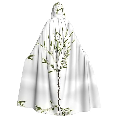 dkkuvt Weißer natürlicher Pflanzenzweig-Druck, geeignet für Männer und Frauen, Halloween-Kostüm, Kapuzenumhang, Umhang für Erwachsene, Umhang dkkuvt Weißer natürlicher Pflanzenzweig-Druck, geeignet für Männer und Frauen, Halloween-Kostüm, Kapuzenumhang, Umhang für Erwachsene, Umhang von dkkuvt