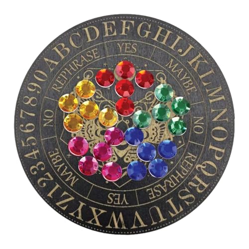 dmqdu Pendeltafel aus Holz, Pendel Wahrsagerei Wahrsagerei | Wahrsagsagstab, Pendeltafel mit sieben Sternen des Wünschels, metaphysischer Altar Nachrichtenbrett von dmqdu