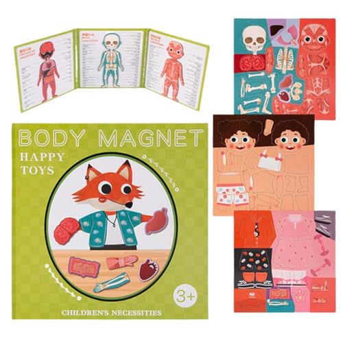 dmqdu Puzzle für den menschlichen Körper, Anatomiepuzzle für die Menschen, magnetisches Puzzle, Körperteile für Kleinkinder, Vorschulspiel, Lernen der Teile des menschlichen Körpers, dmqdu Puzzle für den menschlichen Körper, Anatomiepuzzle für die Menschen, magnetisches Puzzle, Körperteile für Kleinkinder, Vorschulspiel, Lernen der Teile des menschlichen Körpers, von dmqdu