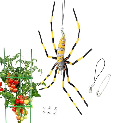 dmqdu Realistische Spinne, Spinnenabwehr, hängendes Spielzeug, realistische Spinne, realistische Dekoration für Spinnen, Halloween-Spinne, gefälschte Spinne zum Fernhalten dmqdu Realistische Spinne, Spinnenabwehr, hängendes Spielzeug, realistische Spinne, realistische Dekoration für Spinnen, Halloween-Spinne, gefälschte Spinne zum Fernhalten von dmqdu