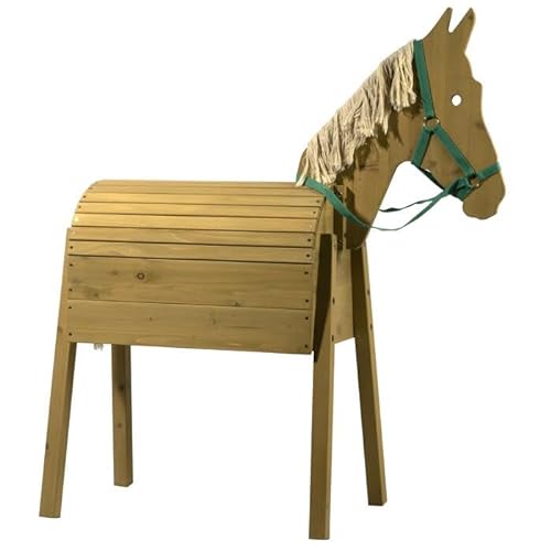 dobar Holzpferd Artemis Holzpony Kinder-Spielpferd Outdoor 48 x 104 x 120cm von dobar