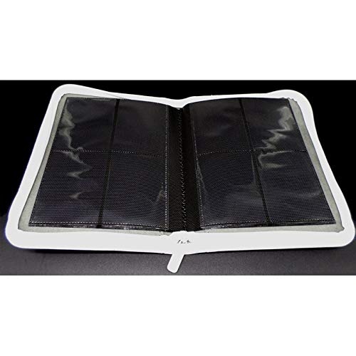 docsmagic.de Premium Pro-Player 4-Pocket Zip-Album White - 160 Card Binder - MTG - PKM - YGO - Reissverschluss Weiss von docsmagic.de