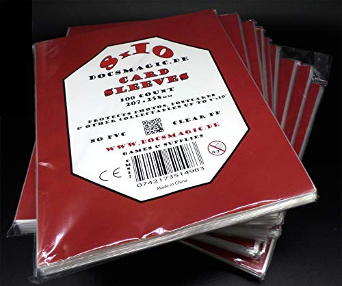 docsmagic.de 10 x 100 8" x 10" Card Sleeves - 207 x 258 mm - Photo Postcard Kartenhüllen docsmagic.de 10 x 100 8" x 10" Card Sleeves - 207 x 258 mm - Photo Postcard Kartenhüllen von docsmagic.de