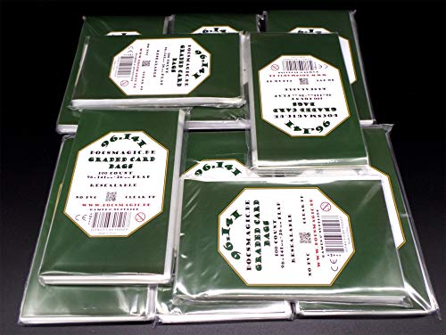 docsmagic.de 10 x 100 Resealable Graded Card Sleeves - 96 x 141 mm - PSA BGS Bags - Hüllen Wiederverschließbar von docsmagic.de