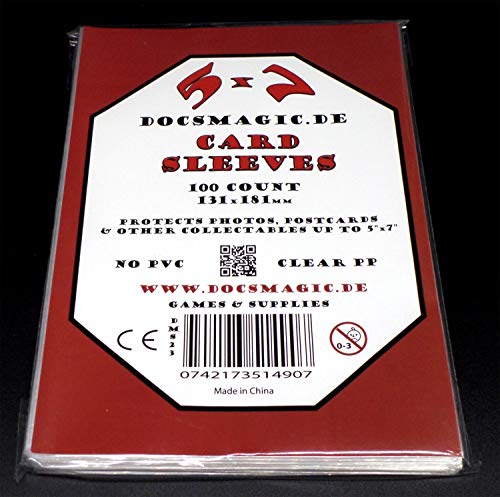docsmagic.de 100 5" x 7" Card Sleeves - 131 x 181 mm - Photo Postcard Kartenhüllen docsmagic.de 100 5" x 7" Card Sleeves - 131 x 181 mm - Photo Postcard Kartenhüllen von docsmagic.de