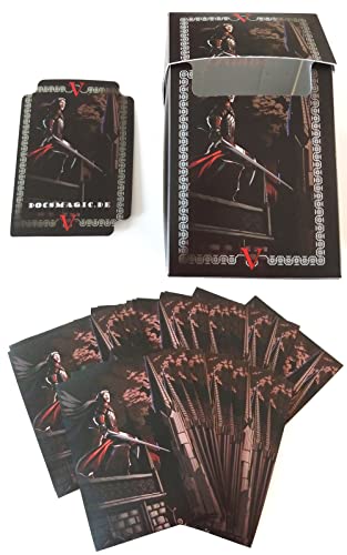 docsmagic.de 100 Art Card Sleeves + Deck Box Vampires Theme Bundle - 66 x 91 mm Standard Size MTG PKM von docsmagic.de