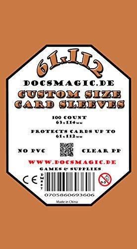 docsmagic.de 100 French Tarot Board Game Sleeves - 61 x 112-63 x 114 von docsmagic.de