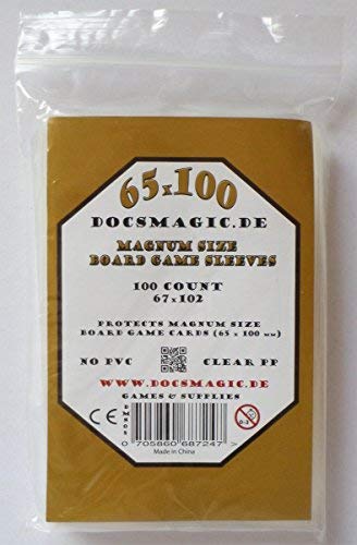 docsmagic.de 100 Magnum Size Board Game Sleeves - 67 x 102 - Extra Large - 65 x 100 7 Wonders von docsmagic.de