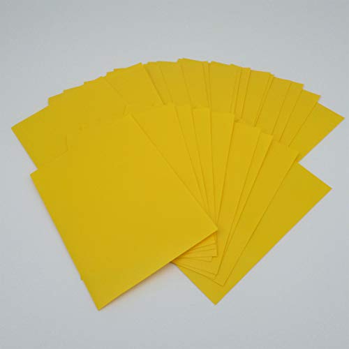 docsmagic.de 100 Mat Yellow Card Sleeves Standard Size 66 x 91 - Gelb - Kartenhüllen - PKM - MTG von docsmagic.de