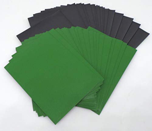 docsmagic.de 100 Premium Bi-Color Card Sleeves Mat Dark Green/Black Standard Size 66 x 91 Kartenhüllen Dunkelgrün Schwarz von docsmagic.de