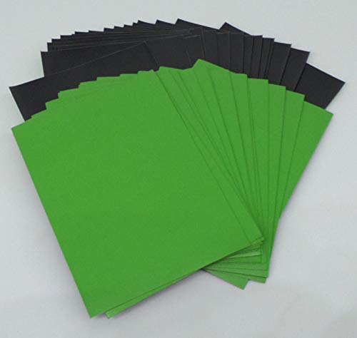 docsmagic.de 100 Premium Bi-Color Card Sleeves Mat Light Green/Black Standard Size 66 x 91 Kartenhüllen Hellgrün Schwarz von docsmagic.de