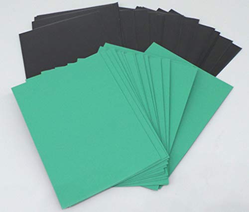 docsmagic.de 100 Premium Bi-Color Card Sleeves Mat Mint/Black Standard Size 66 x 91 Kartenhüllen Aqua Schwarz von docsmagic.de
